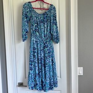 Low shoulder/off shoulder Lilly Pulitzer dress